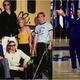 New Radicals’ Gregg Alexander (second from left) and Danielle Brisebois (second from right) with members of their touring band (Mick Hutson/Redferns via Getty); Kamala Harris and Doug Emhoff (Olivier Douliery/AFP via Getty)